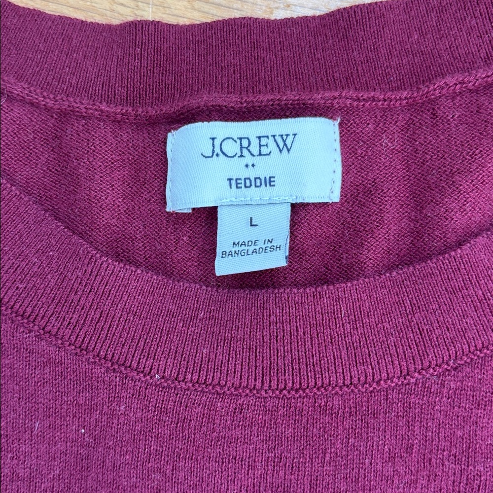 J. Crew Women's 100% Cotton Teddie Sweater NWOT L - Picture 4 of 6